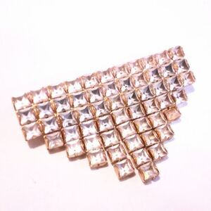 Vintage Gold Tone Rhinestone Waterfall Brooch